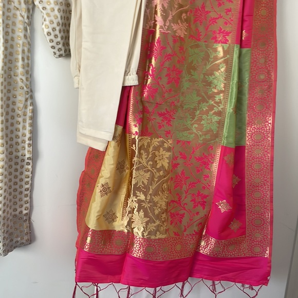 Multicolored Shalwar Salwar Kameez - Picture 3 of 5